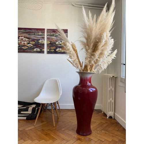 Vase céramique rouge (non signé) 