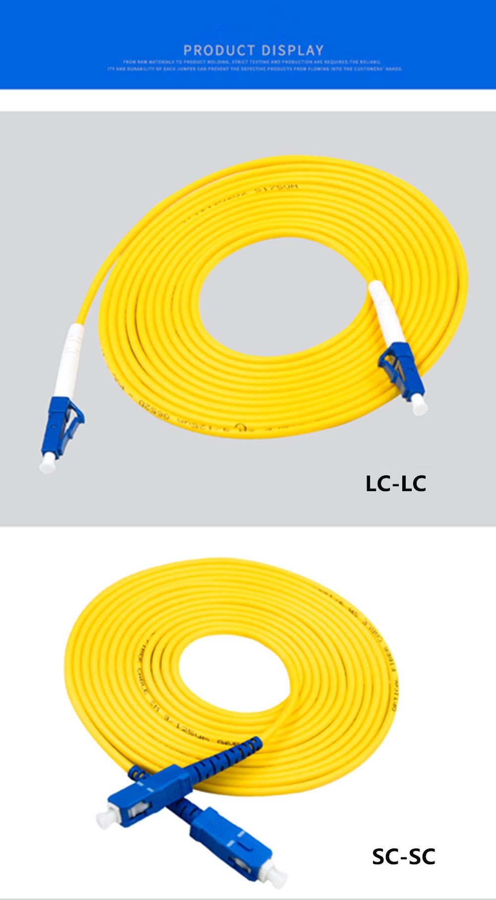 SC a SC LC a LC ST a ST FC a FC Cordon de raccordement Fibre... - 6