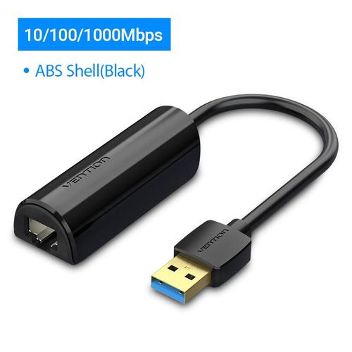 Vention USB Ethernet USB 3.0 vers RJ45 HUB pour Xiaomi Mi Box 3/S Set-top Box Adaptateur Ethernet Carte réseau USB Lan Adaptateur USB Nouveau, Noir 3.0 CEHBB-