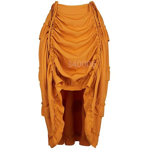 Jupe Maxi Longue Plissée Pour Femmes,Jupe Gothique Irrégulière,Longue,Haut Et Bas,Costumes Punk Sexy,Corset Rouge