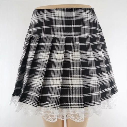 Jupe Courte Plissée Rouge Tartan Pour Femme,Streetwear À Carreaux,Bouton Latéral,Mini Jupe Décontractée,Tout Match,Mode