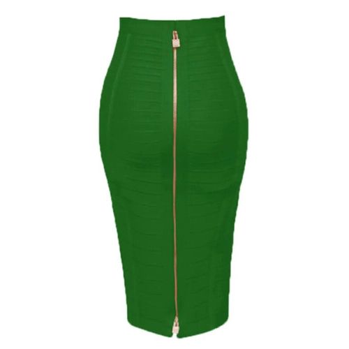 Jupe Crayon Sexy À Fermeture Éclair Pour Femme,16 Couleurs,Orange,Bleu,Noir,Rouge,Tambour Artificiel Astique,Été,Xl,Média,58cm