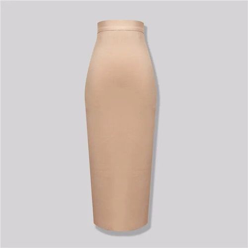 Grande Taille Xl Xxl Été Mode Sexy Jupe Longue Bande 2020 Jupe Crayon Couleur Bonbon Jupes Longues Femmes 78cm