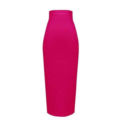 Grande Taille Xl Xxl Été Mode Sexy Jupe Longue Bande 2020 Jupe Crayon Couleur Bonbon Jupes Longues Femmes 78cm