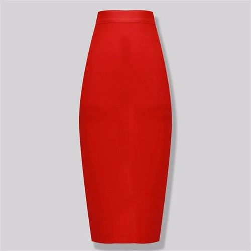 Grande Taille Xl Xxl Été Mode Sexy Jupe Longue Bande 2020 Jupe Crayon Couleur Bonbon Jupes Longues Femmes 78cm