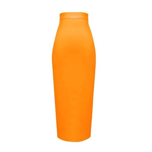 Grande Taille Xl Xxl Été Mode Sexy Jupe Longue Bande 2020 Jupe Crayon Couleur Bonbon Jupes Longues Femmes 78cm