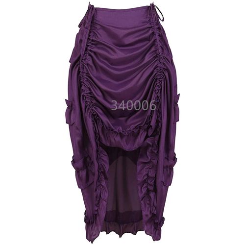 Jupe Maxi Longue Plissée Pour Femmes,Jupe Gothique Irrégulière,Longue,Haut Et Bas,Costumes Punk Sexy,Corset Rouge