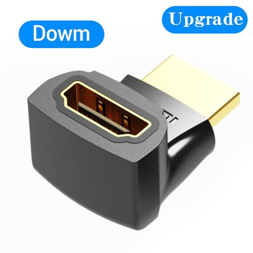 Vention Adaptateur HDMI 90 270 degrés a angle droit HDMI mâle vers HDMI femelle convertisseur de câble pour HDTV PS4 PS5 ordinateur portable 4K HDMI Extender,AINB0 Noir-