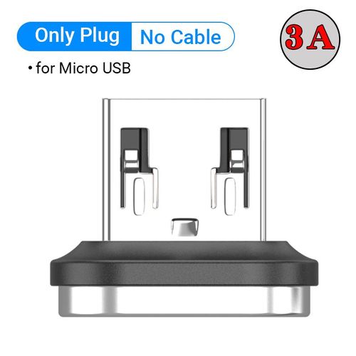 Vention 5A Câble de charge magnétique 3A Câble micro USB a charge rapide Aimant USB Type C Fil de données de charge pour téléphone portable Cordon USB, uniquement prise Micro B 3A
