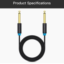 Vention Aux Guitar Cable 6.5 Jack 6.5mm to 6.5mm Audio Cable 6.35