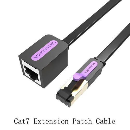Câble d'extension Ethernet Vention RJ45 Cat6 SFTP mâle vers femelle Cat7 adaptateur de câble de raccordement d'extension pour PC portable câble Ethernet 3, câble plat ICB Cat7 - 8 m - Bundle1-