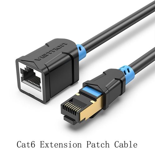 Câble d'extension Ethernet Vention RJ45 Cat6 SFTP mâle vers femelle Cat7 adaptateur de câble de raccordement d'extension pour PC portable câble Ethernet 3, câble rond IBL Cat6 - 8 m - Bundle1-