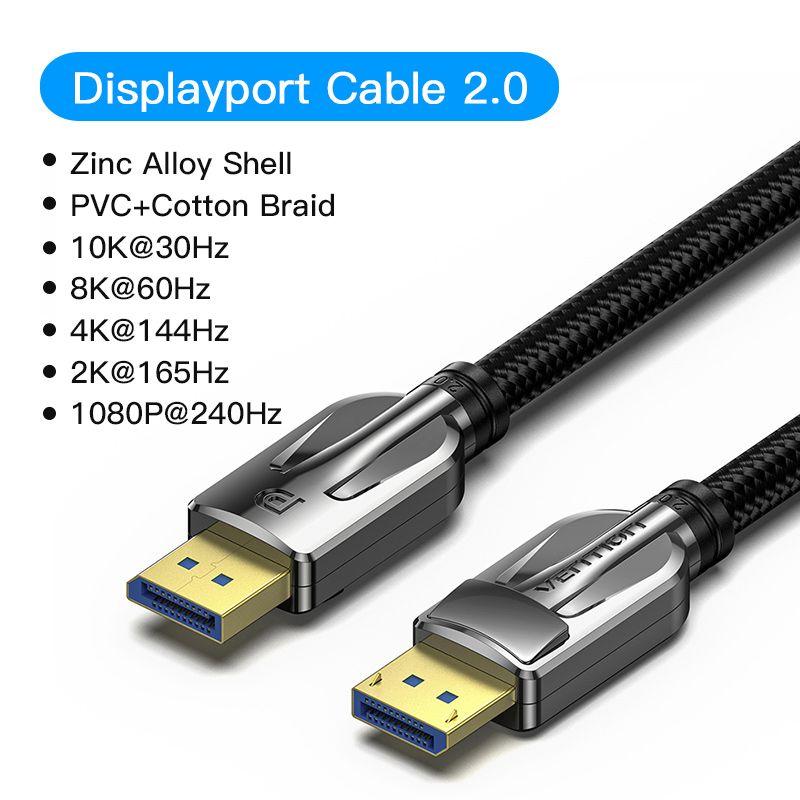 Câble Displayport - Qualité 4K / 144Hz sur votre TV