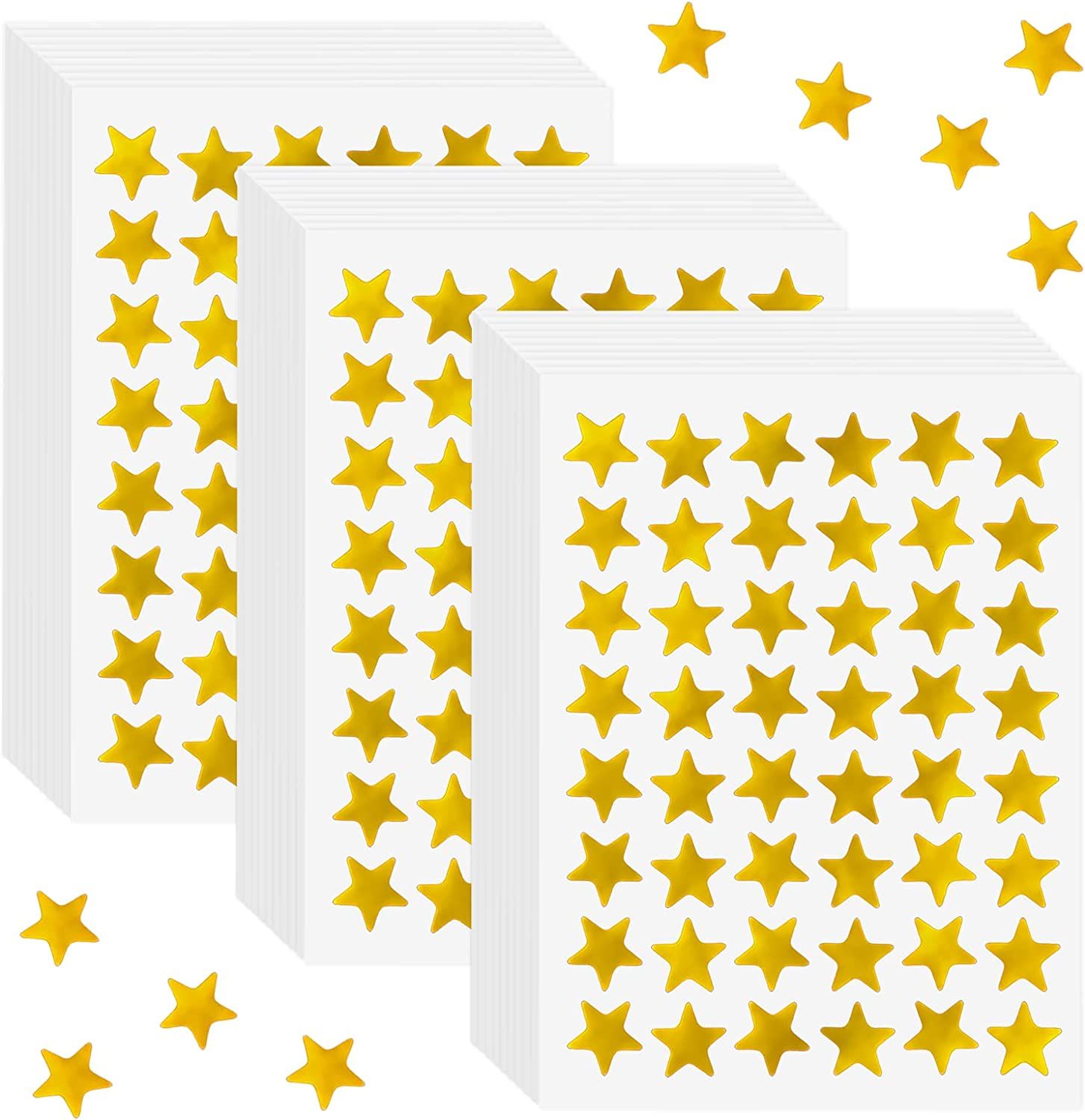 1440 pièces Gommettes Étoiles Dorées Autocollantes de Récompense, 13mm  Auto-adhésifs autocollants en forme d'étoile brillante pour enfants,  étudiants, récompenses, bricolage et décoration