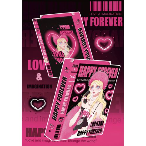 Porte-Cartes Photo K-Pop Idol Pour Filles,Sweet Cool Girl Binder,A5,3 Pouces,Renforcement De L'album Photo,Album De Feuilles Avec Des Vêtements De Livre Transparents - Type Barbi