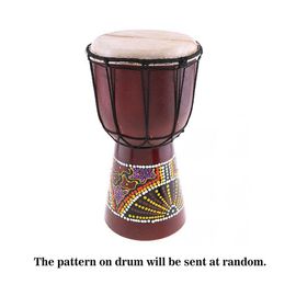 Tambour À Main Djembe Africain Portable,Tambour De 6 Pouces,Motifs D'art Colorés,Accessoires De Tambour Musical Persch - Type 6 Inch Drum