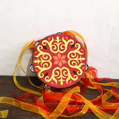 Instruments De Musique Ethniques Pour Enfants,Tambour À Main Dunhuang,Performance Sur Scène,Style Chinois Classique,Impression De Motifs Vintage,6 Po #B