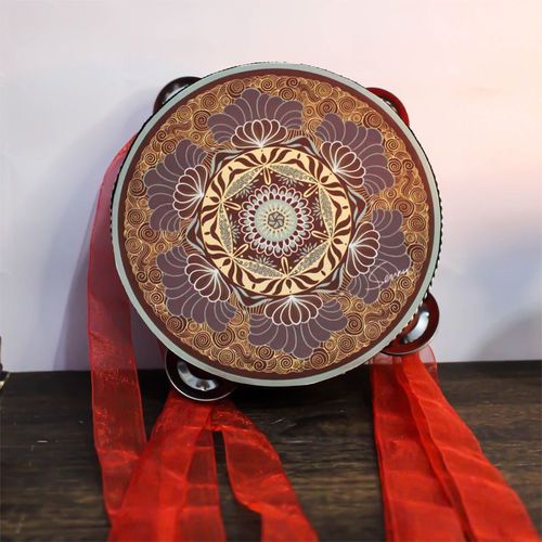 Instruments De Musique Ethniques Pour Enfants,Tambour À Main Dunhuang,Performance Sur Scène,Style Chinois Classique,Impression De Motifs Vintage,6 Po #J