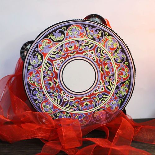 Instruments De Musique Ethniques Pour Enfants,Tambour À Main Dunhuang,Performance Sur Scène,Style Chinois Classique,Impression De Motifs Vintage,6 Po #V