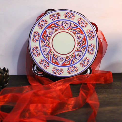 Instruments De Musique Ethniques Pour Enfants,Tambour À Main Dunhuang,Performance Sur Scène,Style Chinois Classique,Impression De Motifs Vintage,6 Po #F
