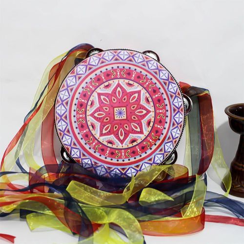 Instruments De Musique Ethniques Pour Enfants,Tambour À Main Dunhuang,Performance Sur Scène,Style Chinois Classique,Impression De Motifs Vintage,6 Po #P