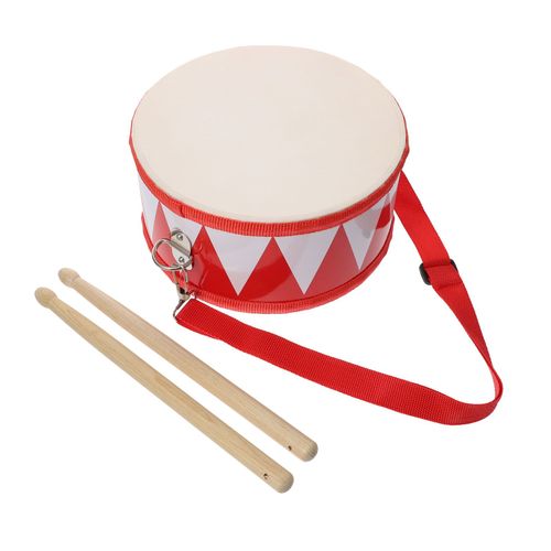 Persch Drum Snare Toys Pour Enfants,Tout-Petits,Pierreries,Main En Bois Pour Enfants,11 Pouces,Ensemble De Batterie,Kit Tom Floor - Type Red White