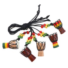 Pendentif Djembe Léger,Mini Uries,Persch,Collier Musical,Tambour À Main Africain,Accessoires Jouet,5 Pièces