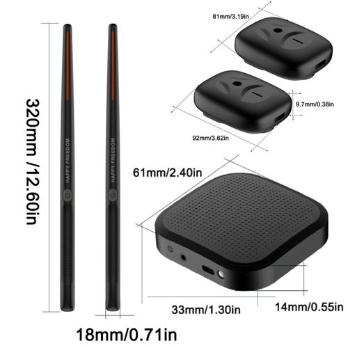 Pédales De Batterie À Air Virtuel Électrique Sans Fil,Tambour Électronique Professionnel Avec Baguettes,Instruments De Musique Pour Débutants - Type Enjoy Black #A