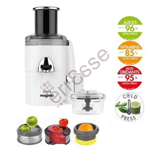 MAGIMIX Juice Expert 3 avec Coffret Coupe Légumes Blanc