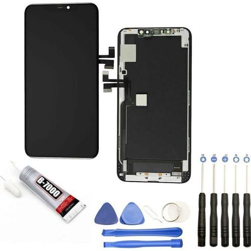 Ecran Complet: Vitre Tactile + Ecran Lcd Tft Compatible Avec Iphone 11 Pro Max Taille 6.5" + Kit Outils + Colle B7000 Offerte