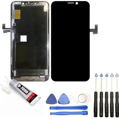 Ecran Complet: Vitre Tactile + Ecran Tft Compatible Avec Iphone 11 Pro Max Taille 6.5" Argent + Kit Outils + Colle B7000 Offerte