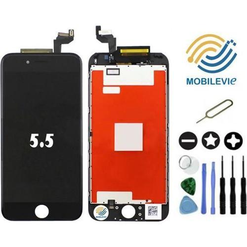 Ecran Vitre Tactile + Lcd Retina Sur Chassis Pour Iphone 6s Plus Noir + Outils + Expéditions Sous 24h