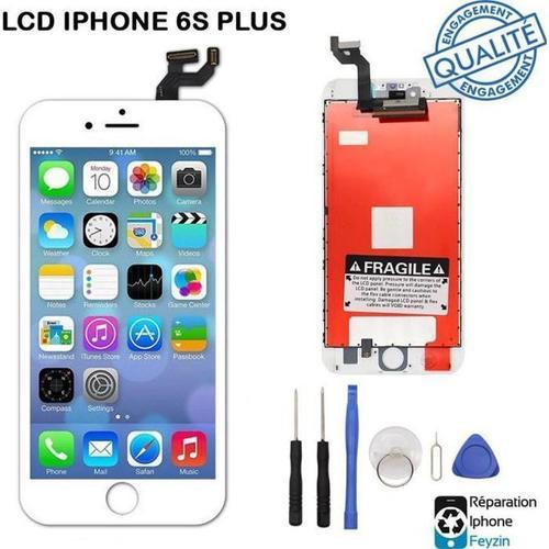 Écran Lcd Iphone 6s Plus Blanc Avec Vitre Tactile Sur Chassis + Outils