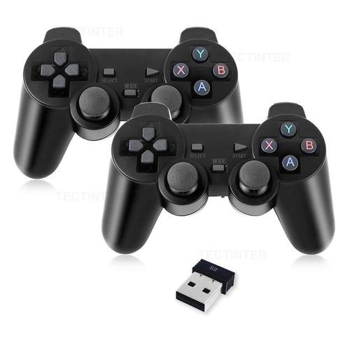 Manette De Jeu Sans Fil 2 Pcs 2.4ghz Pour Téléphone Android/Pc/Ps3/Tv Box Console De Jeu Vidéo Contrôleur De Jeu Usb Joystick Pour Cadeau Pour Enfants, 2pc- Chine