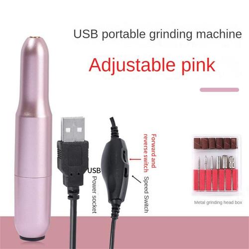 Usb Charge Perceuse A Ongles Ponceuse Machine De Manucure Nail Art Stylo Outil De Manucure Polisseuse A Ongles Électrique Dissolvant De Peau Morte, 2 