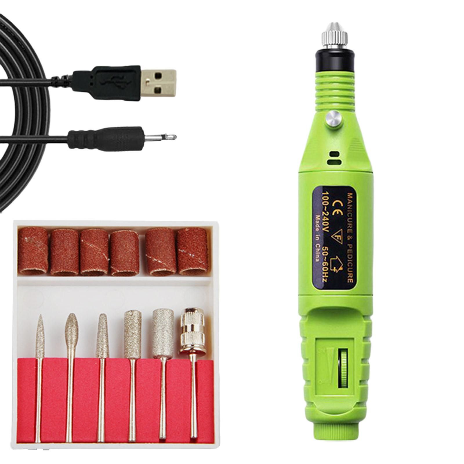 Mini Kit De Perceuse A Ongles Usb Machine Manucure Stylo Pon...