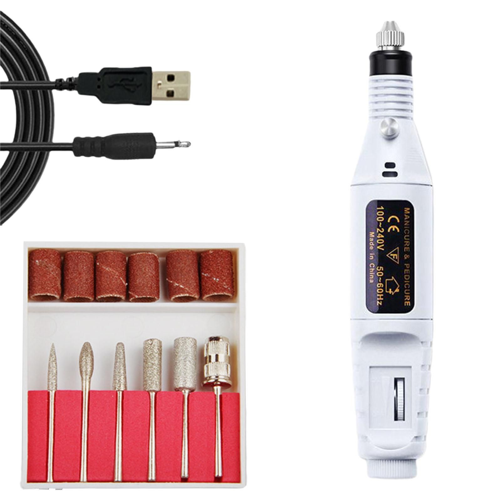 Mini Kit De Perceuse A Ongles Usb Machine Manucure Stylo Pon... - 5