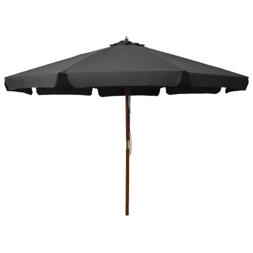 Parasol Avec Mât En Bois 330 Cm Anthracite Helloshop26 02_0008119