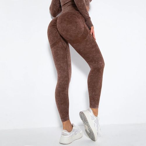 Pantalon De Yoga En Jean Délavé Pour Femme,Leggings Push-Up,Legging De Fitness Sans Couture,Legging De Sport,Manches Longues,Taille Haute,Entraînement Serré Ations Ins
