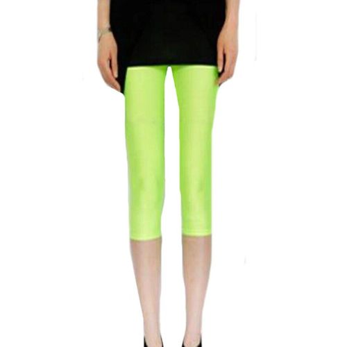 Hakci-Leggings Fluorescents Brillants Pour Femme,Pantalon D'été En Ique Dex,Super Artificiel Astique,Capris De Fitness