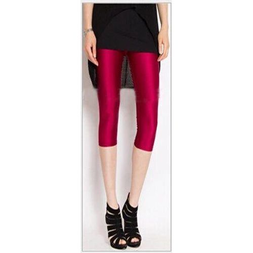 Nducjsi-Leggings Brillants Pour Femmes,Viser Courts Décontractés,Haute Artificiel Asticité,Extensible,Multiples Vêtements Néon,Fille Fine