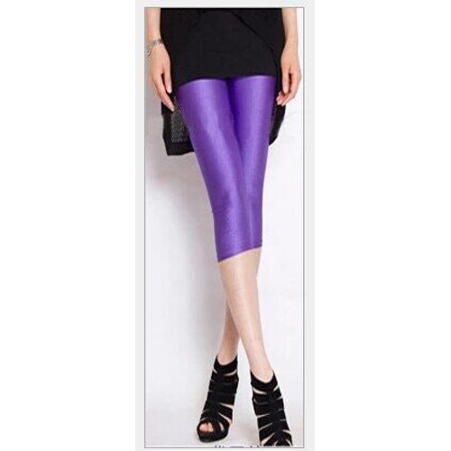 Nducjsi-Leggings Brillants Pour Femmes,Viser Courts Décontractés,Haute Artificiel Asticité,Extensible,Multiples Vêtements Néon,Fille Fine