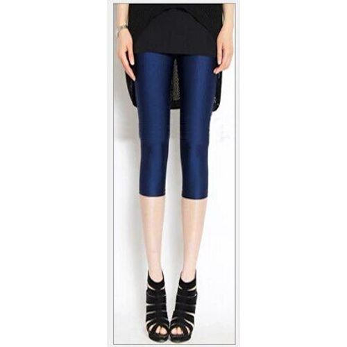 Nducjsi-Leggings Brillants Pour Femmes,Viser Courts Décontractés,Haute Artificiel Asticité,Extensible,Multiples Vêtements Néon,Fille Fine
