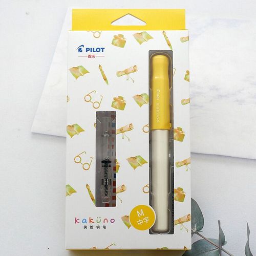 Kawaii Pilote Kakuno Stylo Plume Stylo À Encre Mignon Smiley Visage Staacquering Fournitures Scolaires Bureau Pour 2020 Meilleur Cadeau Fka-1sr - Type Golden Yellow Blinks-Ef 0.26mm