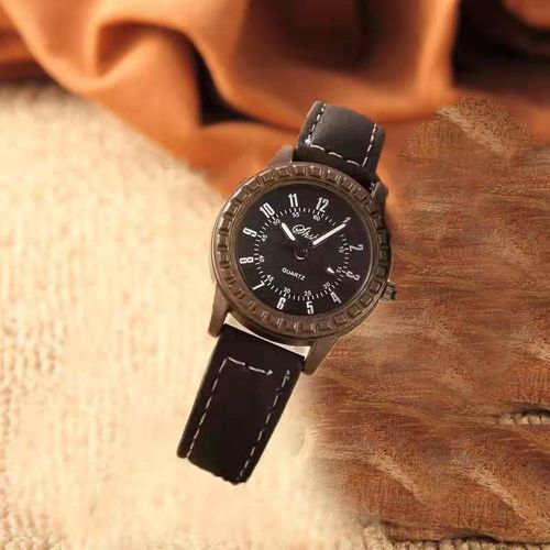 Wokai-Montre À Quartz À Grain De Bois Pour Hommes Et Femmes,Montre Pour Couples,Ceinture Décontractée,Écoliers,Garçons Et Filles,Horloge Rétro,Mode - Type Women #A