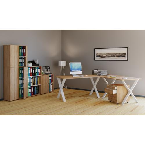 Vcm Bureau D'angle Bureau Informatique Table D'angle Lona 80 X Alu Blanc Bureau D'angle Bureau Informatique Table D'angle Lona 80 X Alu Blanc