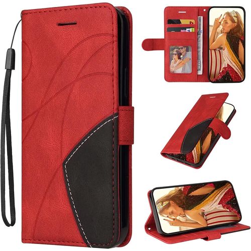 Coque Pour Samsung Galaxy S10 Plus Housse En Cuir Premium Pu Pochette Portefeuille Magn¿¿Tique Etui De Protection Pour Samsung Galaxy S10 Plus - Rouge