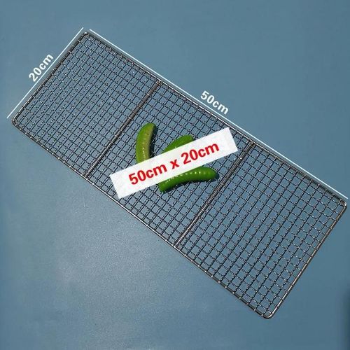 Filet de barbecue en acier inoxydable 304,tissu antiadhésif,grille en polymères,rectangulaire,maille,outils B - Type 50x20cm