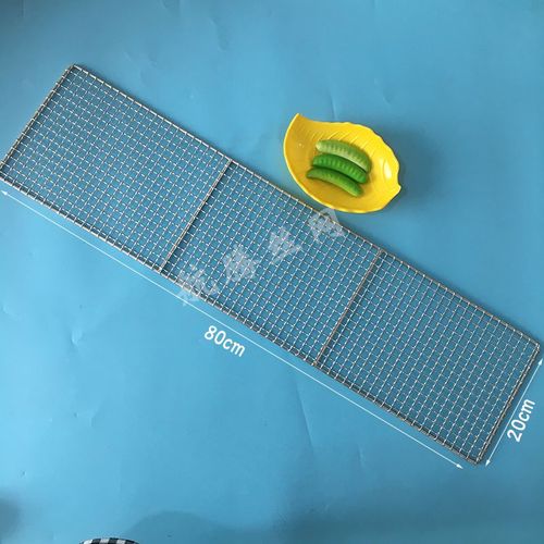 Filet à mailles rectangulaire en acier inoxydable 1.8 de qualité alimentaire,fils épais de 304mm,grille métallique pour barbecue,15-100cm - Type 80X20CM