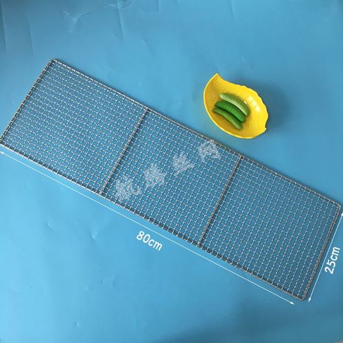Filet à mailles rectangulaire en acier inoxydable 1.8 de qualité alimentaire,fils épais de 304mm,grille métallique pour barbecue,15-100cm - Type 80X25CM